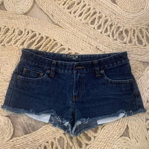 Low rise jean shorts